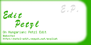 edit petzl business card